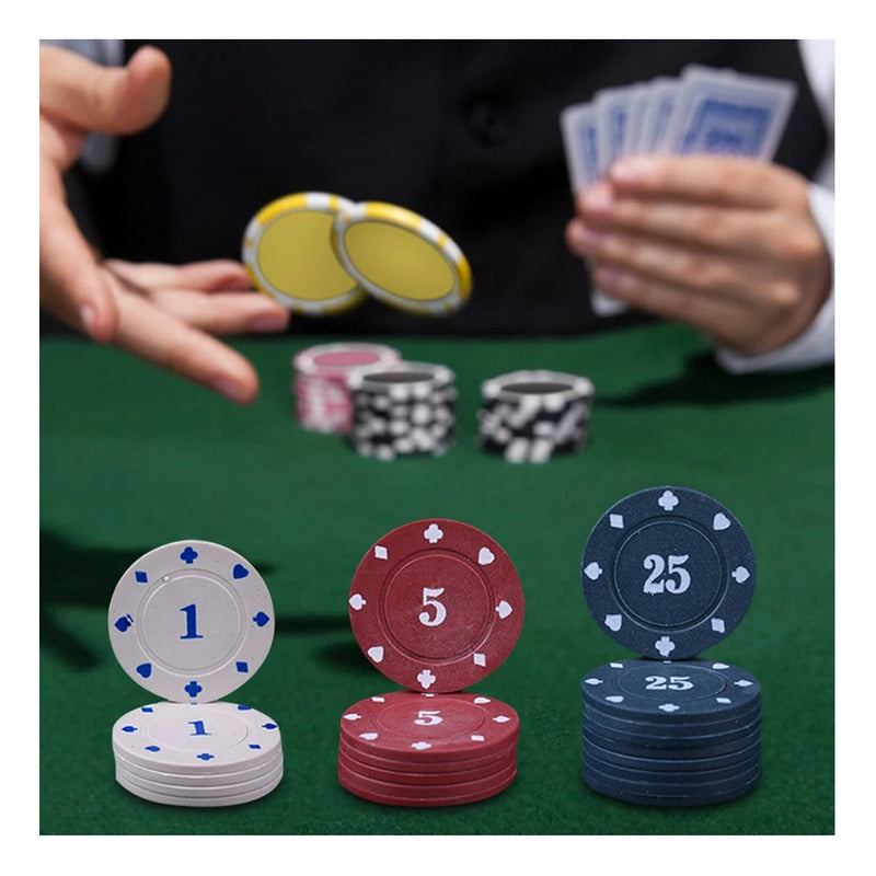 Set Poker Juego De Mesa 200 Fichas Naipes Fichas Poker
