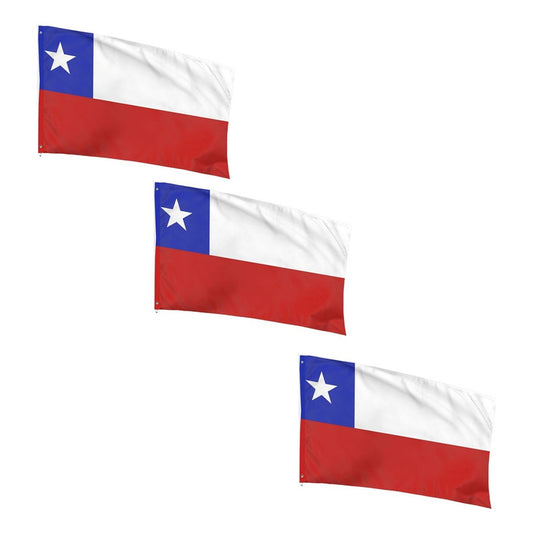 Pack X3 Bandera Chilena Banderas Chilenas Bandera De Chile