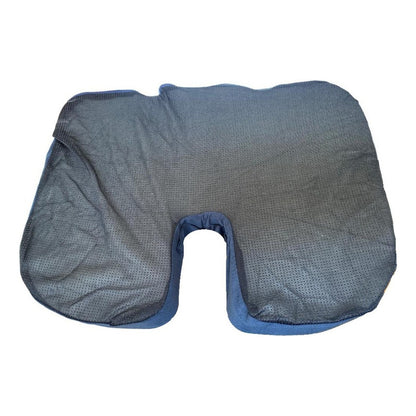 Pack X2 Cojin Lumbar Cojin Silla Oficina Cojin Espalda Ortop Color Blanco Con Azul Diseño De La Tela Liso