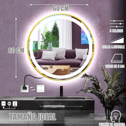 Espejos Led Espejo Redondo Decorativo Espejos Colgantes Led