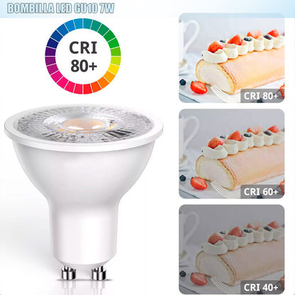 Pack X4 Ampolleta Led 7w Ampolletas Led Gu10 Bombilla Led 7w