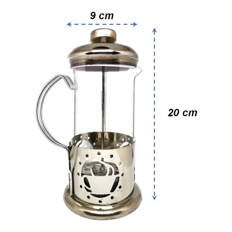 Cafetera Francesa Prensa De Émbolo Acero Inoxidable 600 Ml