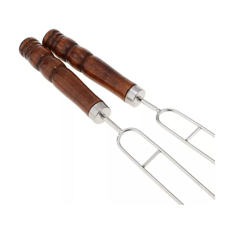 Set Fierros Para Anticuchos Naranja Pinchos Para Anticucho Acero Inoxidable Set 5 De Brochetas Forma De U Arcashopping Set 5 Brochetas En Forma De U Para Asado Pinchos Anticucho