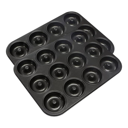 Pack X2 Molde 12 Rosquillas Queques Anti Adherente Donuts