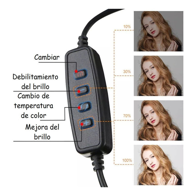 Aro De Luz Fotografia 3 En 1 Aro Luz Led Iluminación Fotogra