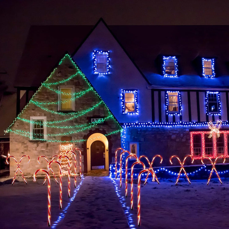 Pack X5 Estacas Navidad Luces Navideñas Luces De Navidad Led