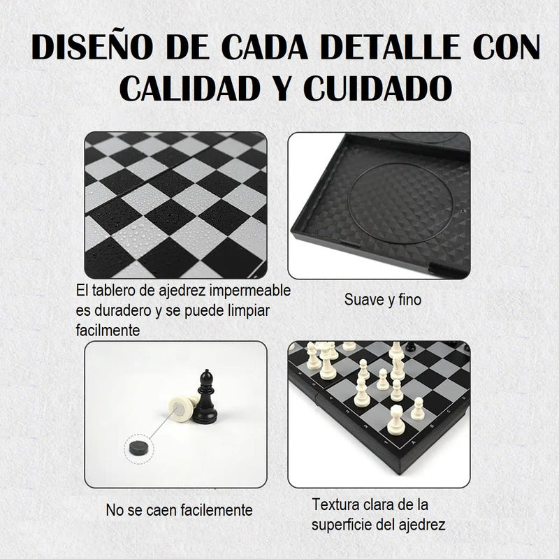 Tablero Ajedrez Plegable Ajedrez Magnético Juego De Ajedrez