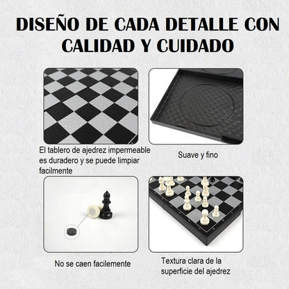 Tablero Ajedrez Plegable Ajedrez Magnético Juego De Ajedrez