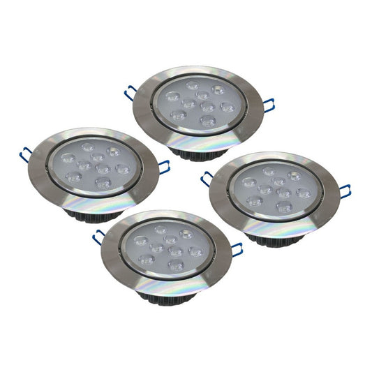 Pack X4 Focos Led Embutidos 9w Luz Fria Led Focos Led Embuti