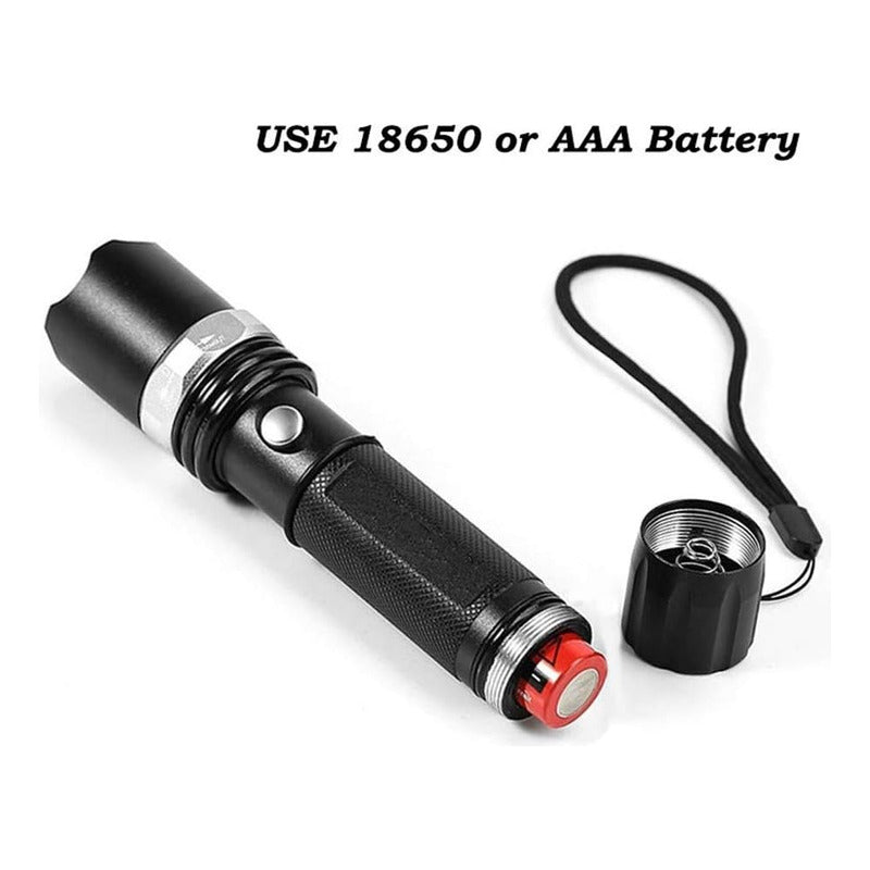 Pack X2 Linterna Led Camping Linterna Tactica 18000 Lumens Blanco Gris Oscuro
