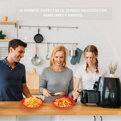 Pack X6 Molde Silicona Antiadherente Para Freidora De Aire