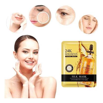 Pack 10 Mascarillas Faciales Mascarillas Hidratantes Oro 24k