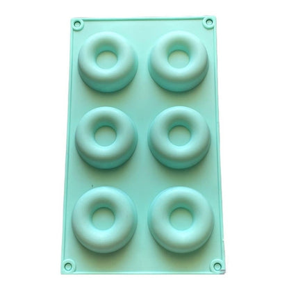 Molde Silicona 6 Rosquillas Moldes Reposteria Donas Donuts