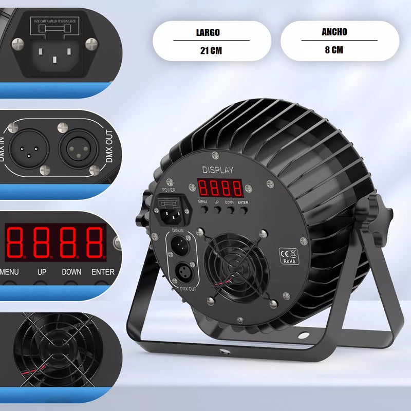 Luces Led Discoteca 18 Led Luces De Fiesta Led Rgb Dmx Bola