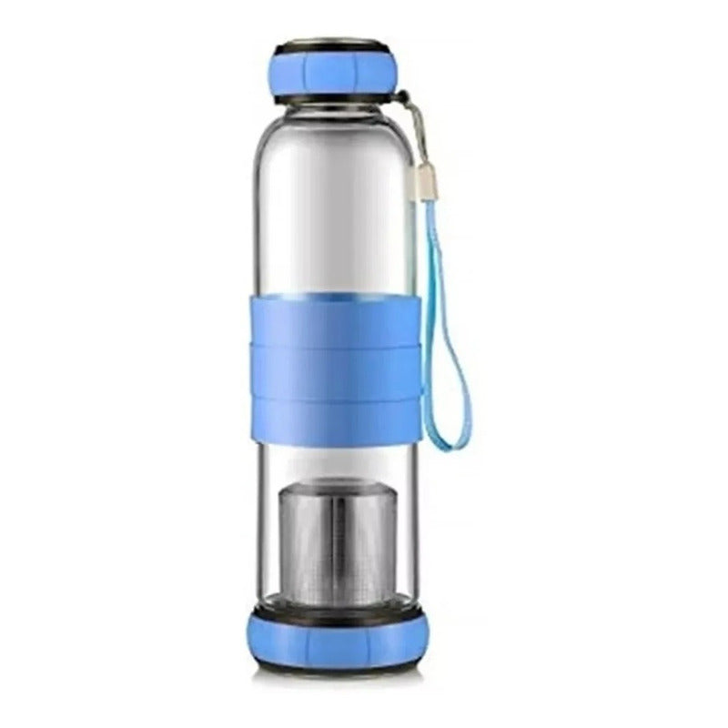 Infusor De Te Botella Vidrio Con Infusor 500 Ml Mate Infusor