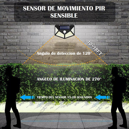 Foco Led Con Sensor Luces Solares Exteriores Focos Solares