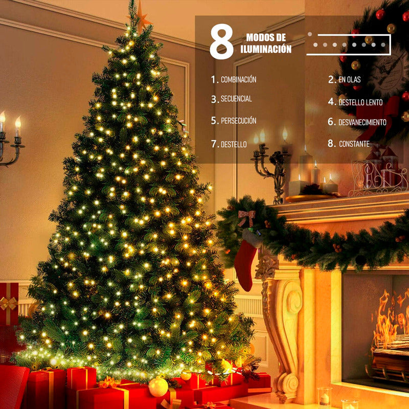Luces De Navidad Guirnalda 200 Led Luces Led Navidad Amarill