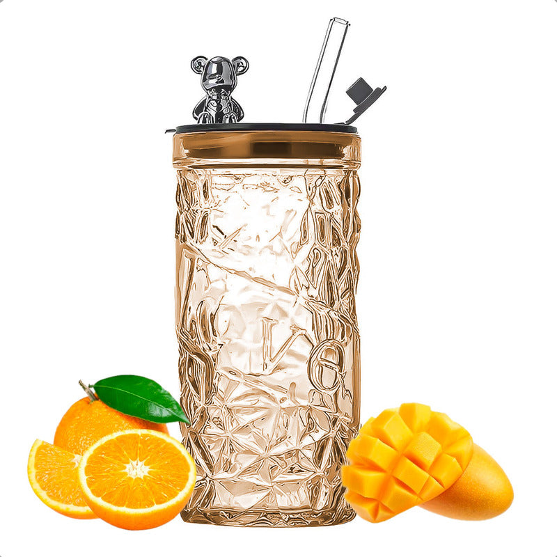Vasos De Vidrio Vaso De Bebida Con Bombilla Vaso 400 Ml Arcashopping Vasos Vidrio Vasos De Vidrio Con Combilla Vasos Postres