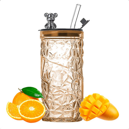 Vasos De Vidrio Vaso De Bebida Con Bombilla Vaso 400 Ml Arcashopping Vasos Vidrio Vasos De Vidrio Con Combilla Vasos Postres