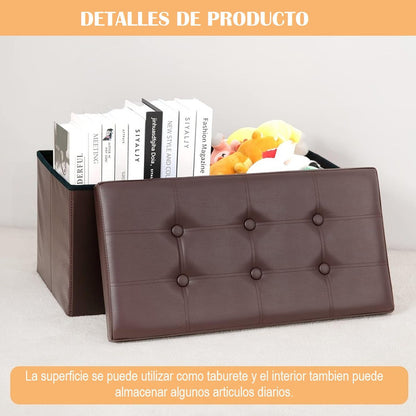 Puff Organizador Taburete Plegable Banco Organizador Baúl