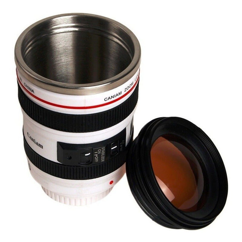 Tazon Taza Cafe Mug Tipo Lente De Camara Fotografica Alumini