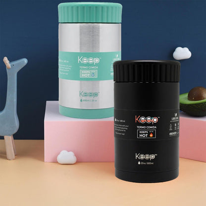Termo Comida 600ml Termo Acero Inoxidable Keep Lonchera Kee