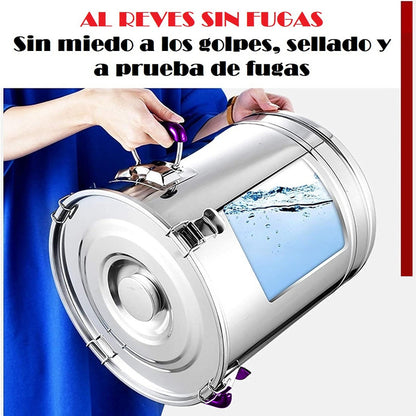 Termo Agua Caliente Grande Dispensador De 10 Litros Acero In