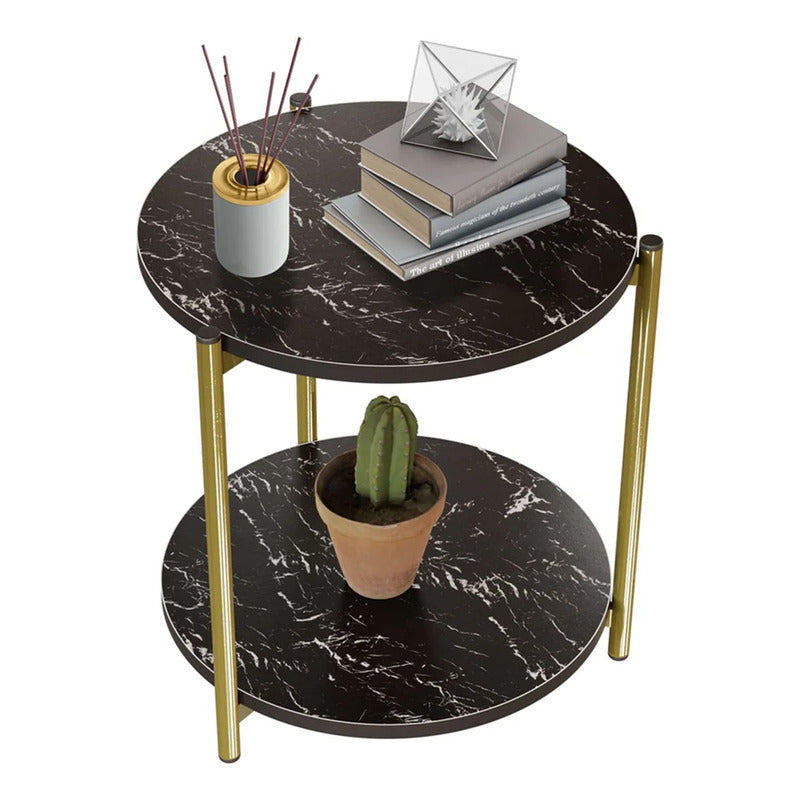 Mesa Centro Mesa Auxiliar Decorativa Mesa Madera 2 Niveles