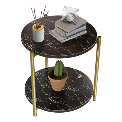 Mesa Centro Mesa Auxiliar Decorativa Mesa Madera 2 Niveles