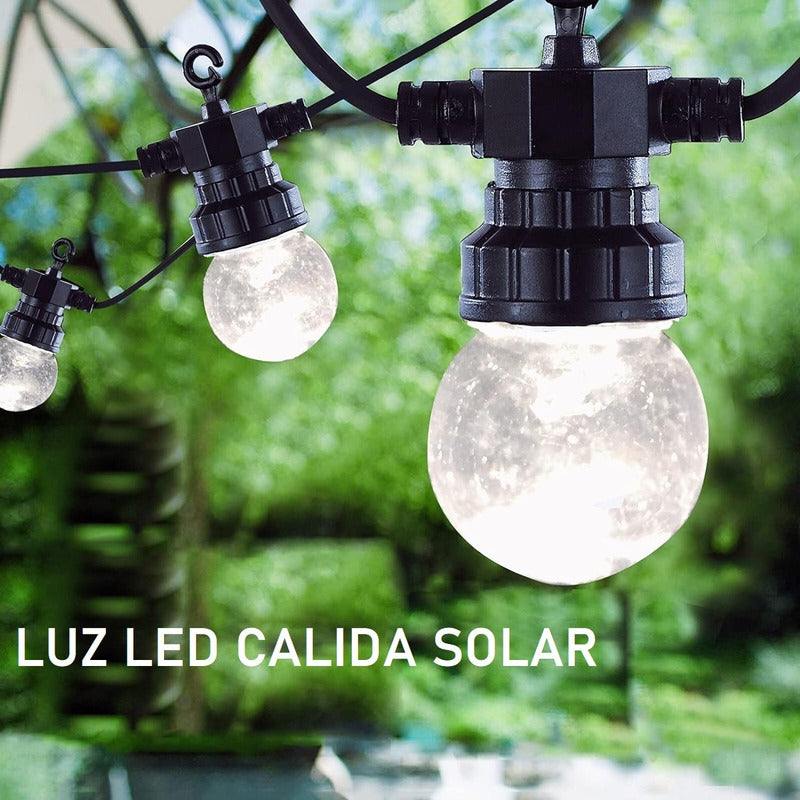Guirnalda Luces Vintage Solares Cascada Luces Solar 7.5m