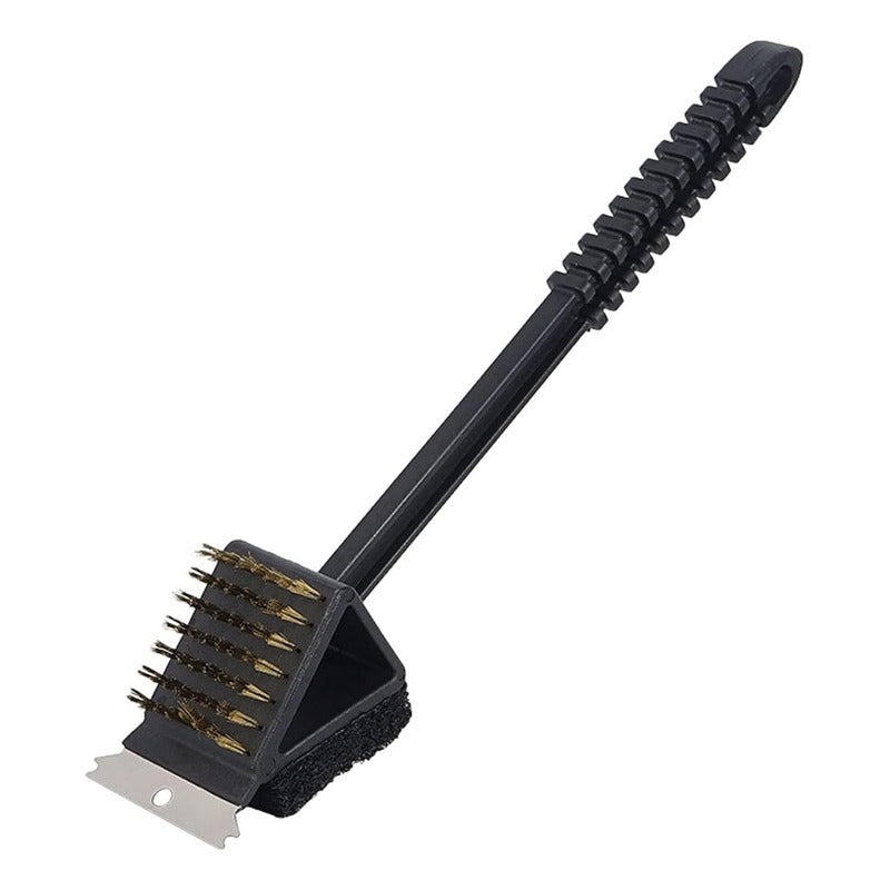 Cepillo Para Limpiar Parrilla Cepillo Raspador Acero 3 En 1