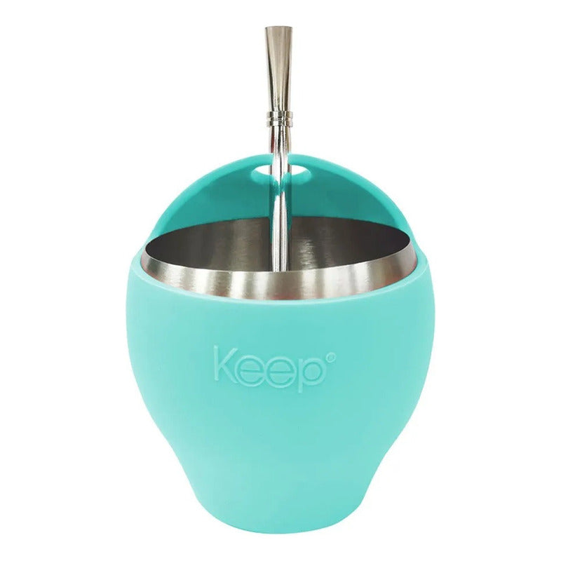 Set Termo Bala Mate Bombilla Keep Acero Inoxidable 500 Ml