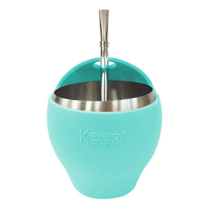 Set Termo Bala Mate Bombilla Keep Acero Inoxidable 500 Ml