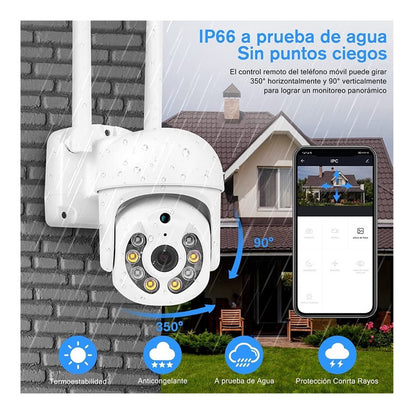 Cámara Seguridad Wifi Cámara Ip Infrarrojo 1080p Impermeable