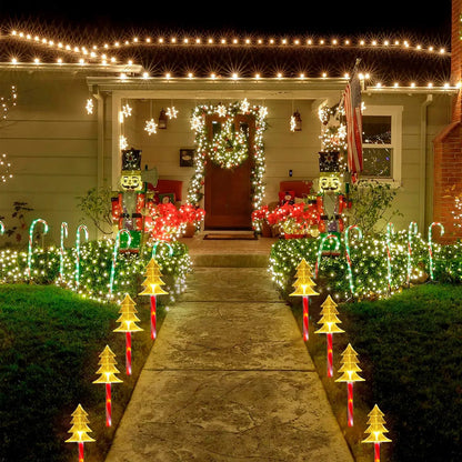Pack X5 Luces Navideñas Solares Arbol Calida Pack Luces Navidad Exterior Solares X5 Pack X5 Estaca Navieña Arbol Calida Arcashopping Pack X5 Luces Navideñas Estacas Solares Luces Navidad Solar