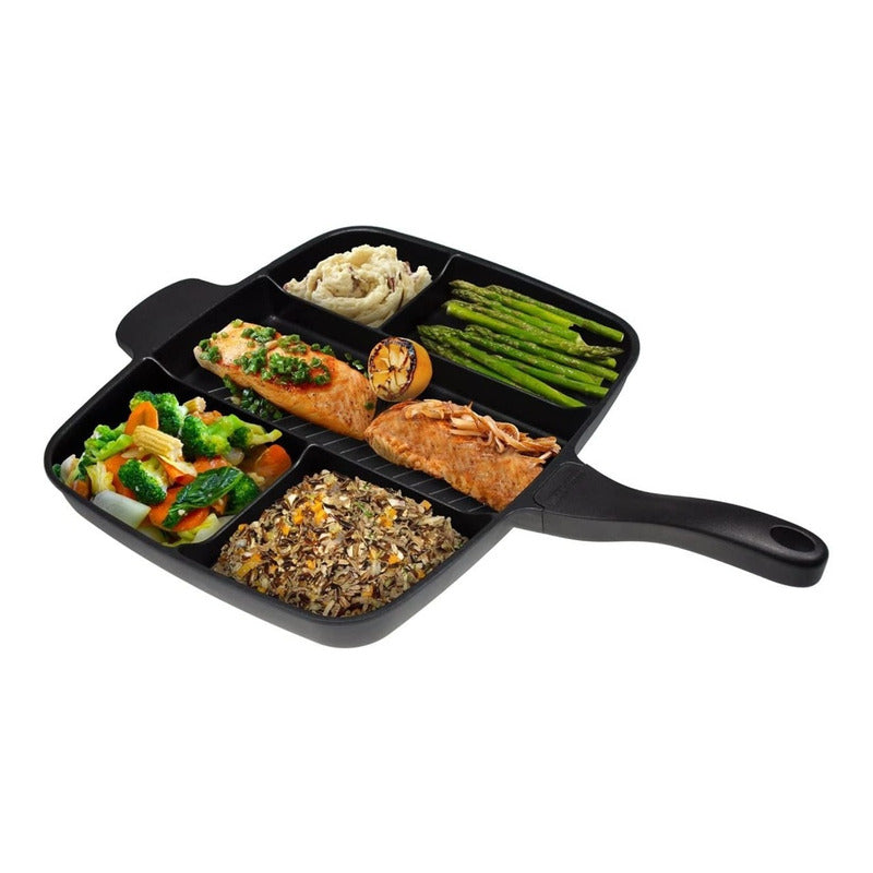 Sartén Multiuso 5 En 1 Sartenes Antiadherentes Plancha Grill