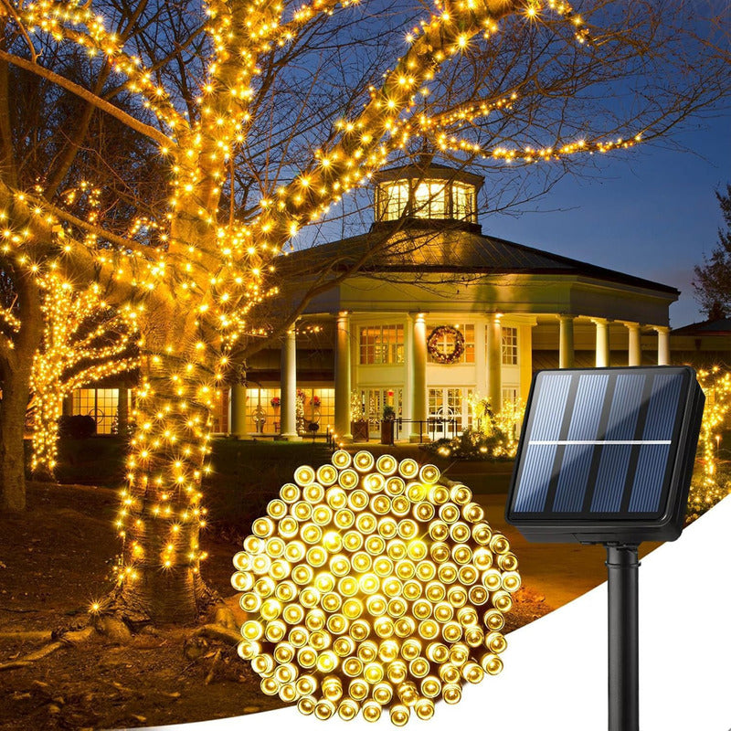 Luces Guirnalda Solar 200 Led Multicolor Luces Navidad 20m