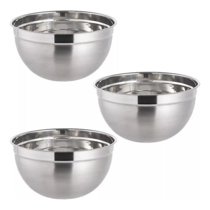 Bowl Acero Bowl Acero Inoxidable Bowl Para Mezclar Tortas X3