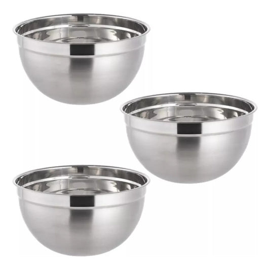Bowl Acero Bowl Acero Inoxidable Bowl Para Mezclar Tortas X3