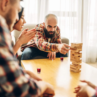 Juego De Mesa Drunken Tower Con 4 Vasos Tragos Shots