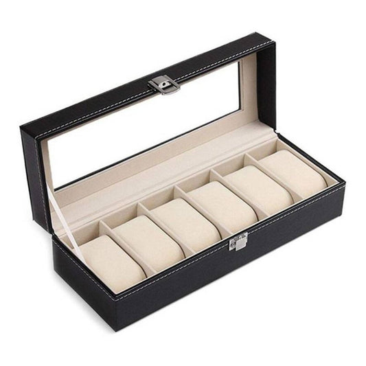 Organizador De Relojes Caja Para Guardar Reloj Estuche 6pza