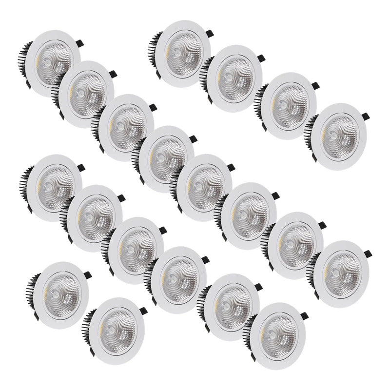 Pack X20 Focos Led Interior Embutido Foco Embutido Led 12w