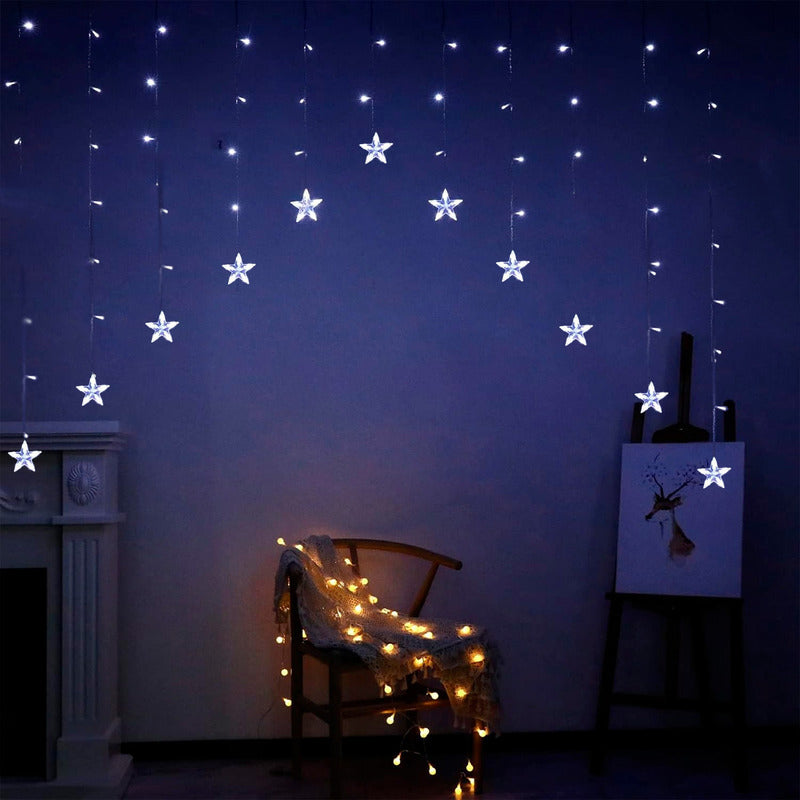 Luces Led Navidad Guirnalda Cortina Led Cascada Navideña