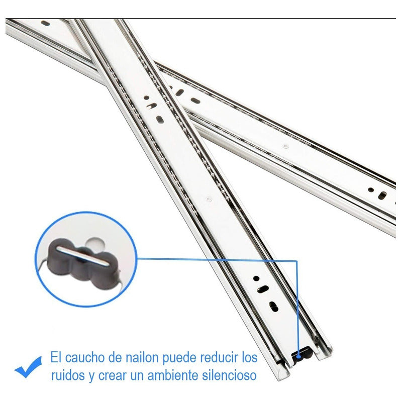 Corredera Telescópica Riel Para Cajones Corredera Riel 45cm