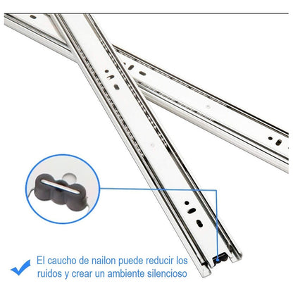 Corredera Telescópica Riel Para Cajones Corredera Riel 45cm