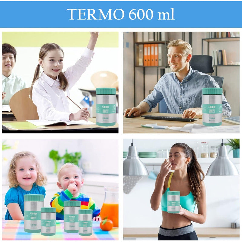 Termo Comida 600ml Termo Acero Inoxidable Keep Lonchera Kee