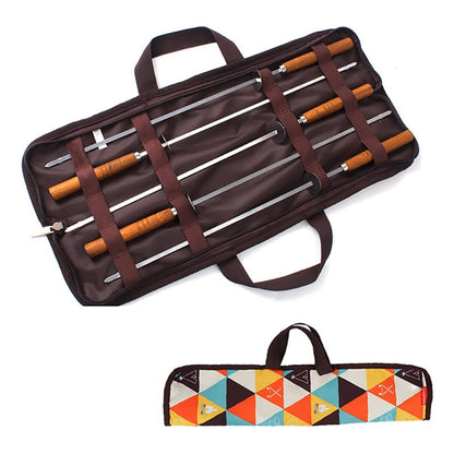 Set 5 Brochetas Para Asado Anticucho Pinchos Acero Inoxidabl