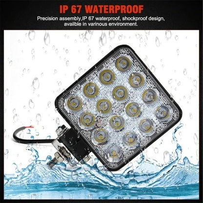 Pack X2 Focos Led Automovil Foco 4x4 Foco Neblineros Led 48w