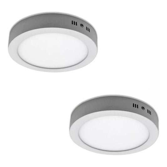 Pack X2 Foco Redondo Foco Led Sobrepuesto 18w Lamparas Techo