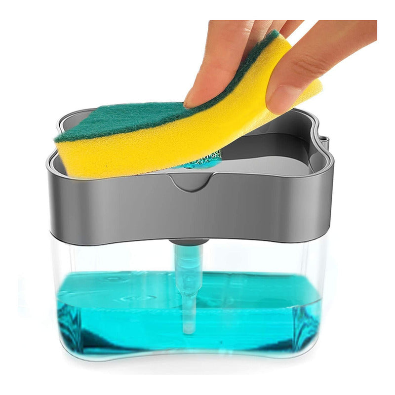 Dispensador De Jabón Lavalozas Con Esponja Cocina Lavaplatos